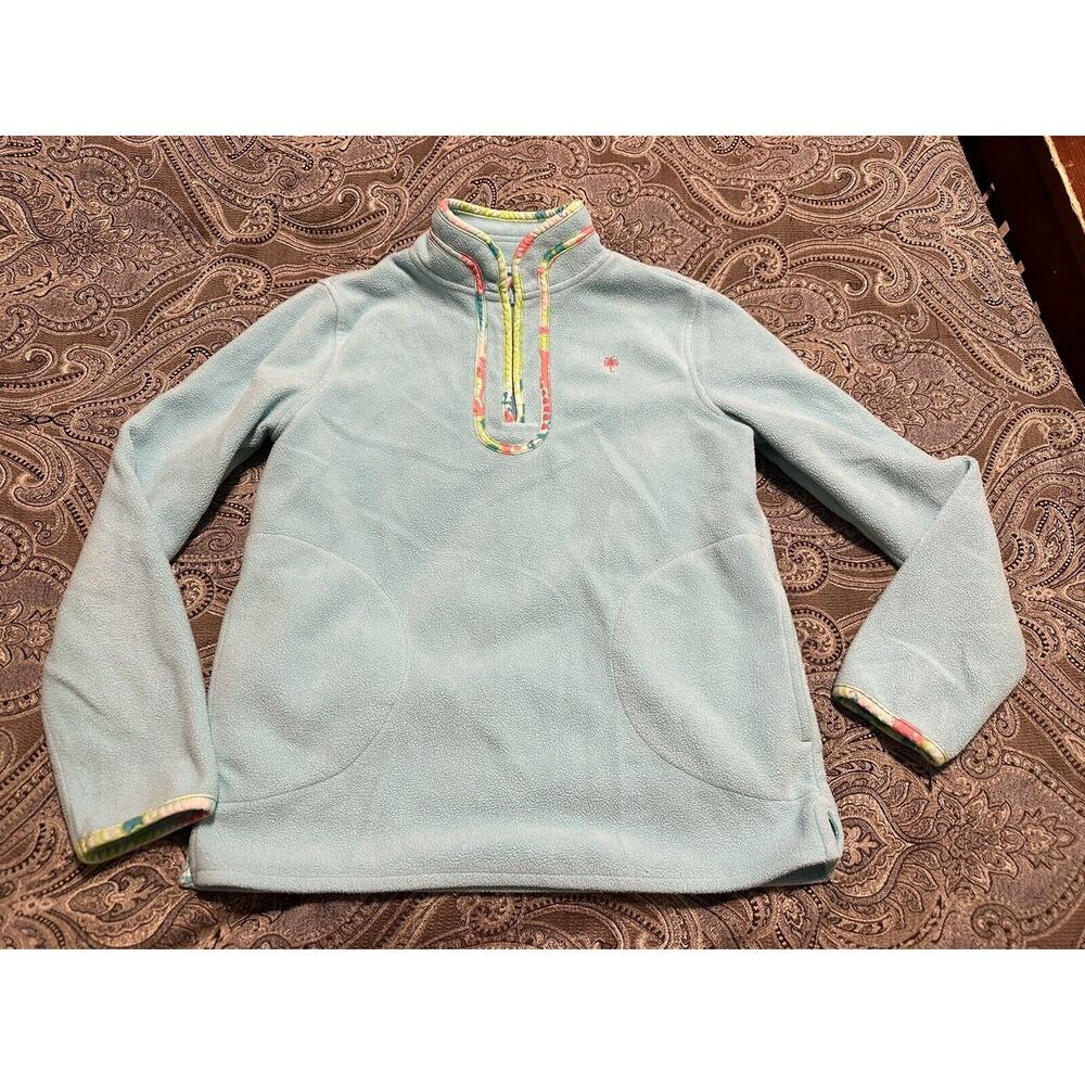 Lilly Pulitzer Girls Fleece Sweatshirt Blue Size 14